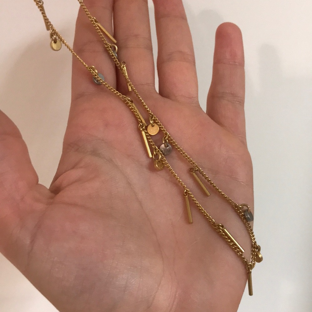 Madewell mixed medal long necklace